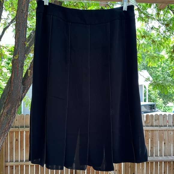 Drama Black Crepe Gored Flip Fun Party Event Skirt size 12 - Picture 2 of 15